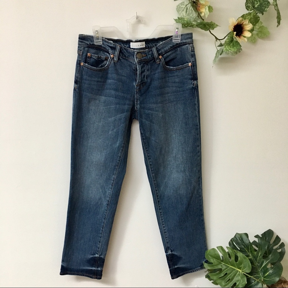 Loft Button Fly Colorblock Jeans - Picture 2 of 6